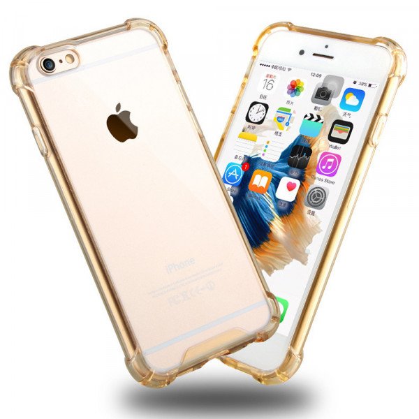 Wholesale iPhone SE (2020) / 8 / 7 Crystal Clear Hybrid Case (Gold)